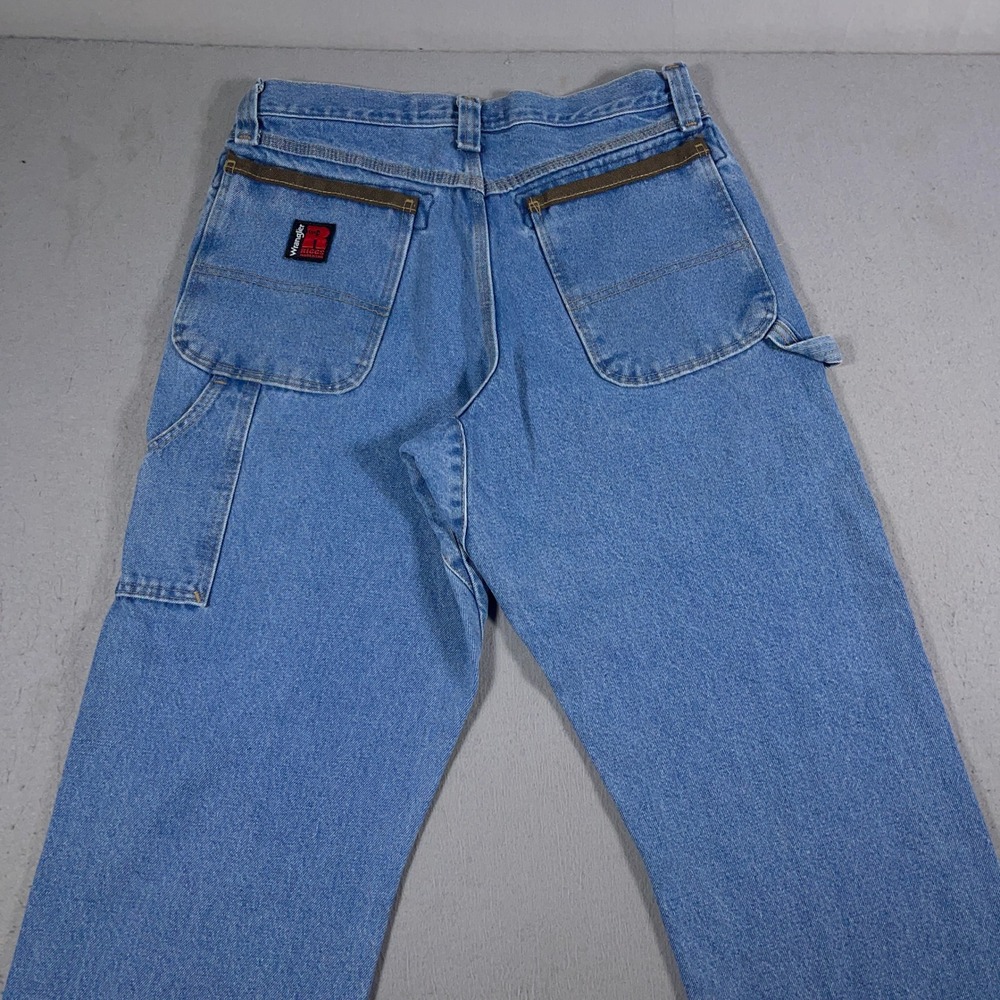 Wrangler Rugged Wear Jeans Men's 32x32 Denim Carpenter Utility Pants Light Wash - Picture 9 of 11